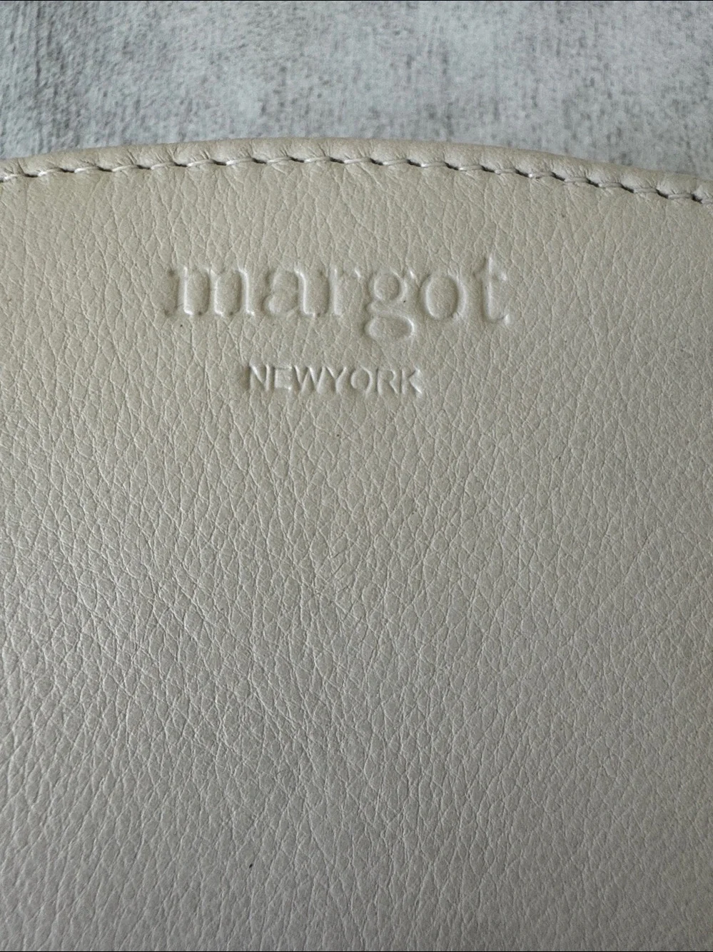 Margot Gina Compact Leather Wallet Off White Cream